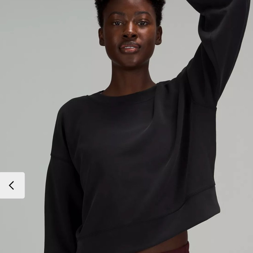 Perfectly Oversized Cropped Crew Softstreme Size 6 Black